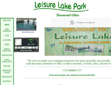 Tablet Screenshot of leisurelakepark.com
